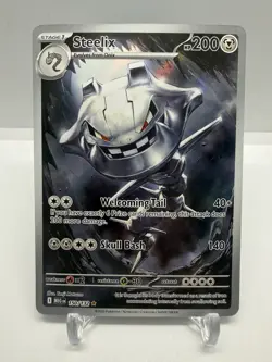 Steelix 150/132 Mega Evolution Full Art Ultra Rare Holo Pokemon Card NM - Image 1