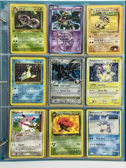 Pokemon Card Collection VTG Binder Holo Rare E-Reader WoTC Lv X Dialga Lapras - Image 1
