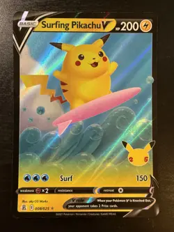 Surfing Pikachu V 008/025 - Celebrations - Ultra Rare - Pokemon TCG - LP - Image 1