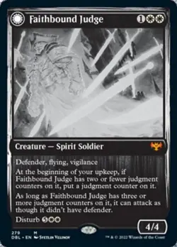 Faithbound Judge / Sinner's Judgment - Light Play MTG Innistrad: Double Feature - Image 1