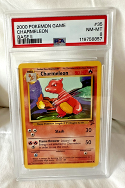 PSA 8 NM-MT Charmeleon #35/130 - 2000 Pokemon Base Set 2 - Image 1