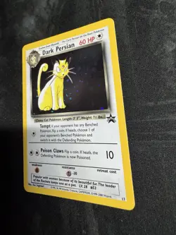 Dark Persian Pokemon Black Star Promo Holo #17 Pokemon Card WOTC 1999 SWIRL - Image 3