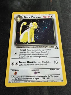 Dark Persian Pokemon Black Star Promo Holo #17 Pokemon Card WOTC 1999 SWIRL - Image 5