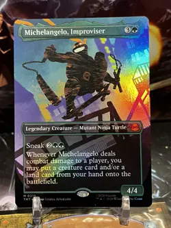 MTG | Michelangelo, Improviser (Borderless) ✨FOIL✨ [TMT] - Image 1