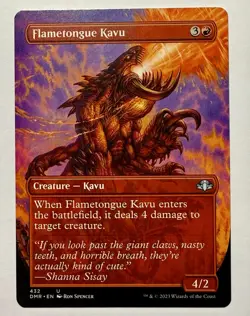 Flametongue Kavu - Borderless - Dominaria Remastered - DMR MTG - Image 1