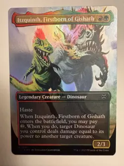 MTG Itzquinth, Firstborn of Gishath Borderless Foil - The Lost Caverns of Ixalan - Image 1