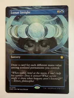 Lunar Insight Borderless Regular - Foundations MTG-NM FDN - Image 1