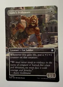 Ajani's Pridemate - Borderless, Foundations, Near Mint x1 MTG - Image 1