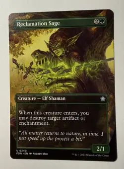 Reclamation Sage 0340 Borderless | Magic the Gathering | Foundations | Uncommon - Image 1