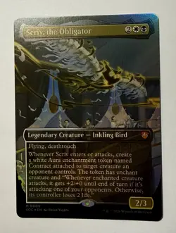 MTG Scriv, the Obligator (Borderless) [Secrets of Strixhaven Commander] Foil NM - Image 1