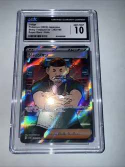 Pokemon TCG Judge 342/190 Super Rare Holo JPN Shiny Treasure CGC GEM MINT 10 - Image 1