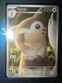 Pokemon Journey Together Furret #168 IR Illustration Rare Holo Card - Image 1