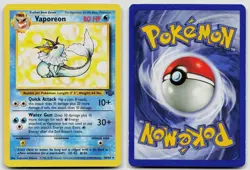 VAPOREON 28/64 RARE JUNGLE POKEMON UNLIMITED LP - Image 3