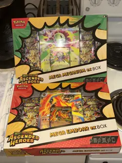 Pokemon TCG Mega Evolution Ascended Heroes 2-Box Set: Meganium & Emboar EX - Image 1