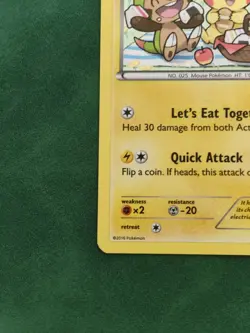 Pokemon Pikachu (Sylveon, Chespin) XY95 Black Star Promo SWIRL (V)LP Cosmos Holo - Image 5