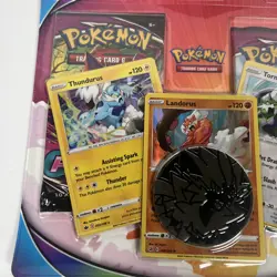 Pokemon TCG: Tornadus, Thundurus & Landorus Cards with 2 Booster Packs & Coin 820650808982 - Image 2