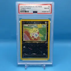 Togepi PSA 8 Mint Pokemon Southern Islands Reverse Holo Promo 4/18 DOUBLE SWIRL - Image 1