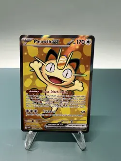 Pokemon Meowth EX Ultra Rare Full Art Holofoil ME03: Perfect Order 107/088 - Image 1