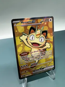 Pokemon Meowth EX Ultra Rare Full Art Holofoil ME03: Perfect Order 107/088 - Image 3