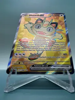 Pokemon Meowth EX Ultra Rare Full Art Holofoil ME03: Perfect Order 107/088 - Image 4