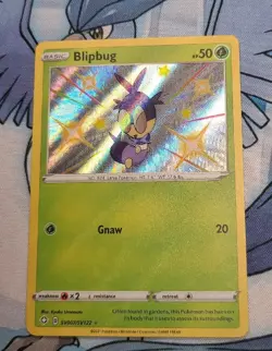 Pokemon TCG Blipbug Shining Fates SV007/SV122 Shiny Holo Rare NM - Image 1