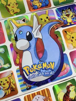 Pokemon Dratini Holo Vintage Pocket Monsters Vending Machine Sticker 1998 Konica - Image 1