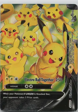 Pikachu V-Union SWSH142 Holo Promo Sword & Shield Promo Pokemon Near Mint - Image 1