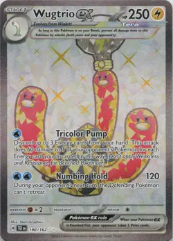 Wugtrio ex 190/162 Ultra Rare Temporal Forces Pokemon Near Mint - Image 1