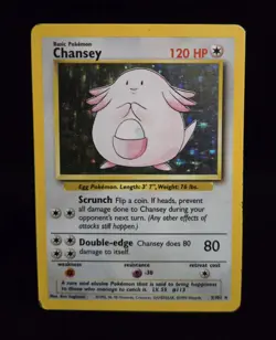 Pokemon TCG - CHANSEY - 3/102 - HOLO - RARE - UNLIMITED - BASE SET (1999) - MP - Image 1