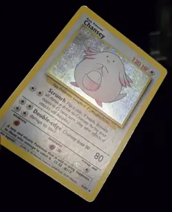 Pokemon TCG - CHANSEY - 3/102 - HOLO - RARE - UNLIMITED - BASE SET (1999) - MP - Image 2