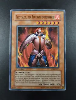 YUGIOH 2004 | THESTALOS THE FIRE MONARCH | RDS-DE021 | 1ST | GERMAN | VG (MP) - Image 1