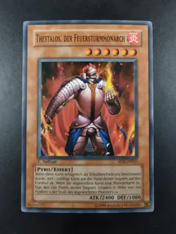 YUGIOH 2004 | THESTALOS THE FIRE MONARCH | RDS-DE021 | 1ST | GERMAN | EXCELLENT - Image 1