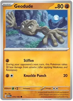 GEODUDE 074/165 Common Pokemon 151 English - Image 1