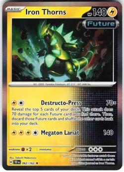 Iron Thorns 062/162 Pokemon SV05: Temporal Forces Holo Rare NM - Image 1