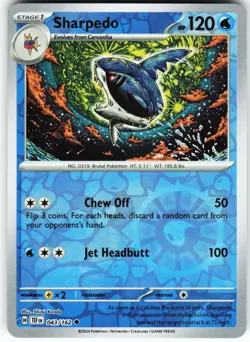 Sharpedo 043/162 Pokemon SV05: Temporal Forces Reverse Holo Uncommon NM - Image 1