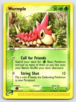Wurmple 81/97 Common Dragon Pokemon Lightly Played - Image 1