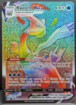 Kyurem VMAX Secret Rare 197/196 + Ultra Rare 049/196 Pokemon TCG Lost Origin NM - Image 2