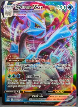 Kyurem VMAX Secret Rare 197/196 + Ultra Rare 049/196 Pokemon TCG Lost Origin NM - Image 5