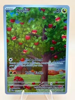 Applin 185/167 Illustration Rare Twilight Masquerade Pokemon Near Mint - Image 1