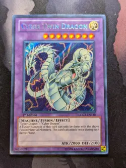Yu-Gi-Oh! Cyber Twin Dragon LCGX-EN180 Secret Rare 1st Edition NM - Image 1