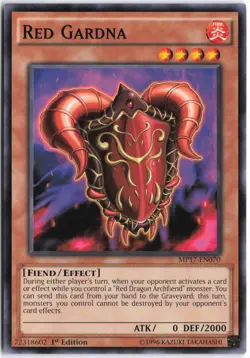 Yugioh - Red Gardna MP17-EN070 1st Edition - 2017 Mega-Tins Mega Pack - Image 1