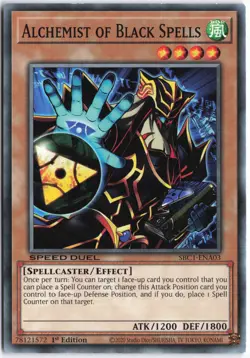 Yugioh - Alchemist of Black Spells SBC1-ENA03 1st Edition - Speed Duel: Streets - Image 1
