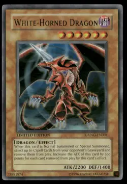 White-Horned Dragon GX Next Generation Blister Pack Promo GXNG-EN001 Yugioh LP - Image 1