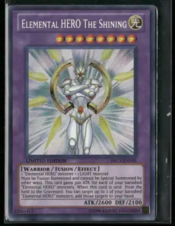 Elemental HERO The Shining PRC1-ENV01 Secret Rare Yu-Gi-Oh Limited LP - Image 1