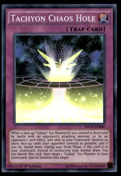 Tachyon Chaos Hole MP15-EN040 Super Rare Yu-Gi-Oh 1st Edition Near Mint - Image 1