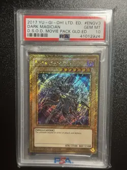 2017 Yu-Gi-Oh Dark Magician MVP1 Dark Side of Dimensions Gold Secret PSA 10 - Image 1
