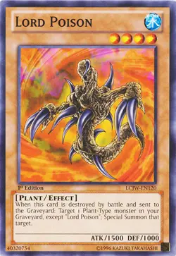 Yugioh! LP Lord Poison - LCJW-EN120 - Common - 1st Edition Lightly Played, Engli - Image 1