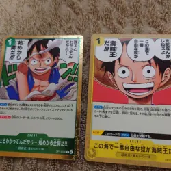 One Piece Cards Luffy Leader Parallel & Promo 5-Card Lot - Image 3