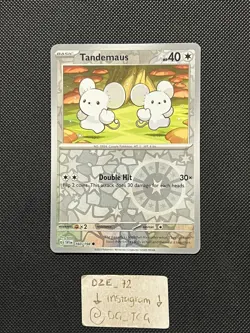 Pokemon Scarlet & Violet - Tandemaus - 160/198 - Reverse Holo - M/NM - Image 1