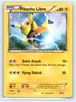 Pikachu Libre 30/30 Holo XY Trainer Kit Pokemon LP - Image 1